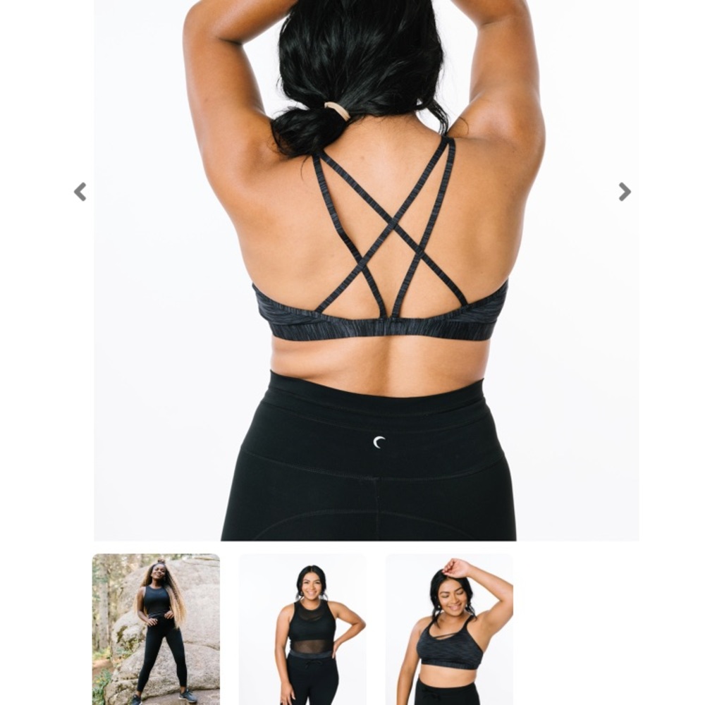 Zyia Black Luxe Strappy Bra Set